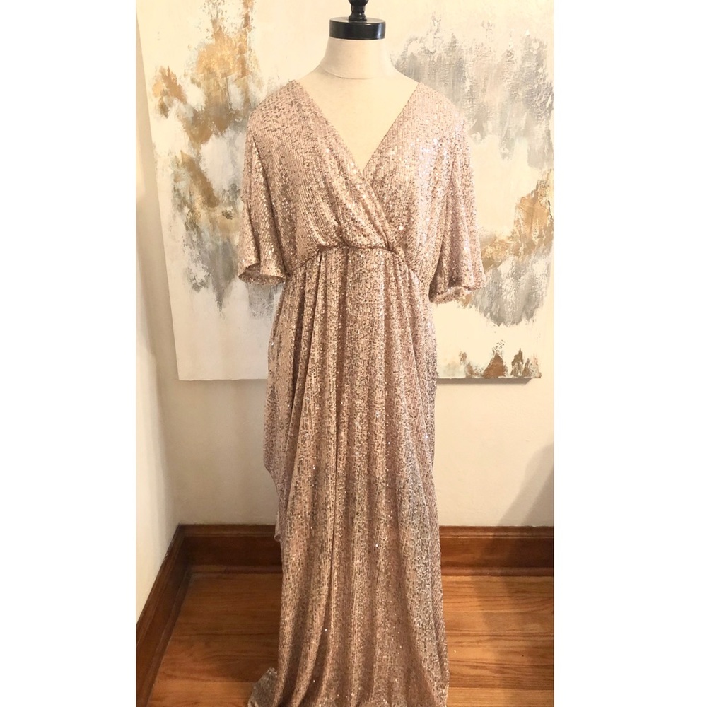 Altar’d State champagne sequin dress